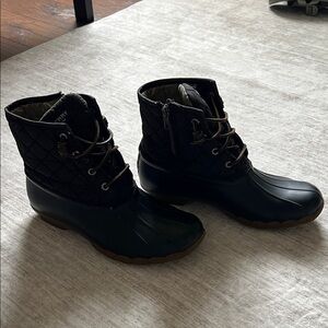 Sperry Black and Brown Winter Boots